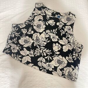 Old Navy Floral Linen Sleeveless Top